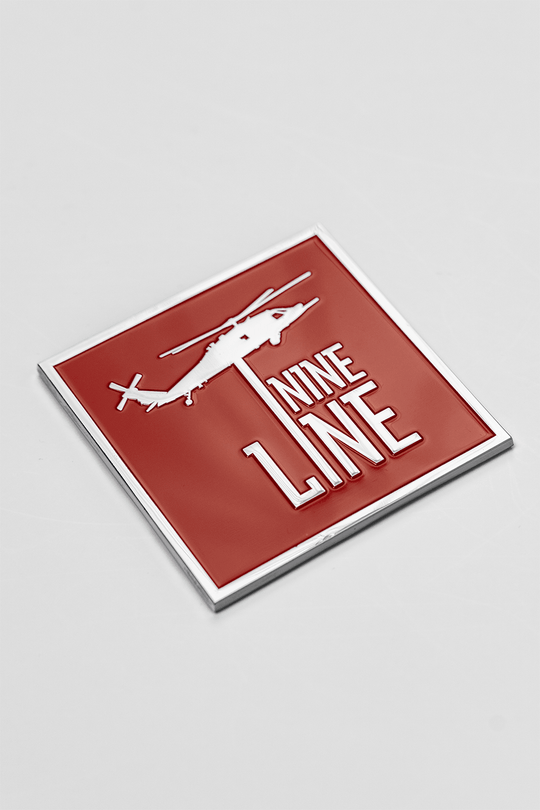 Metallic Car Badge - Red Dropline