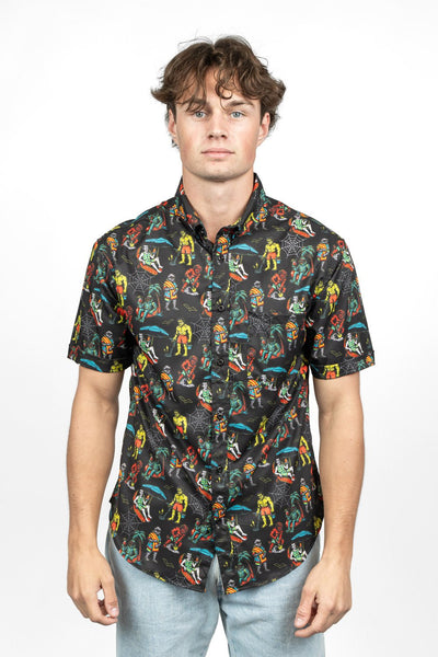 Monster Bash - Short Sleeve Button Down
