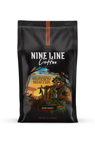Morning Muster Dark Roast - Ground Coffee | 12OZ – Nine Line Apparel