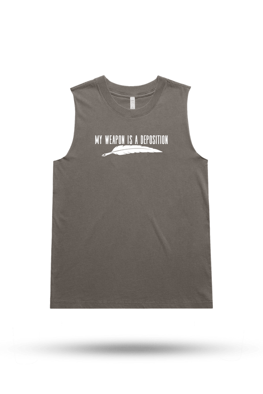 My Weapon is a Deposition - Women's Boyfriend Tank Top