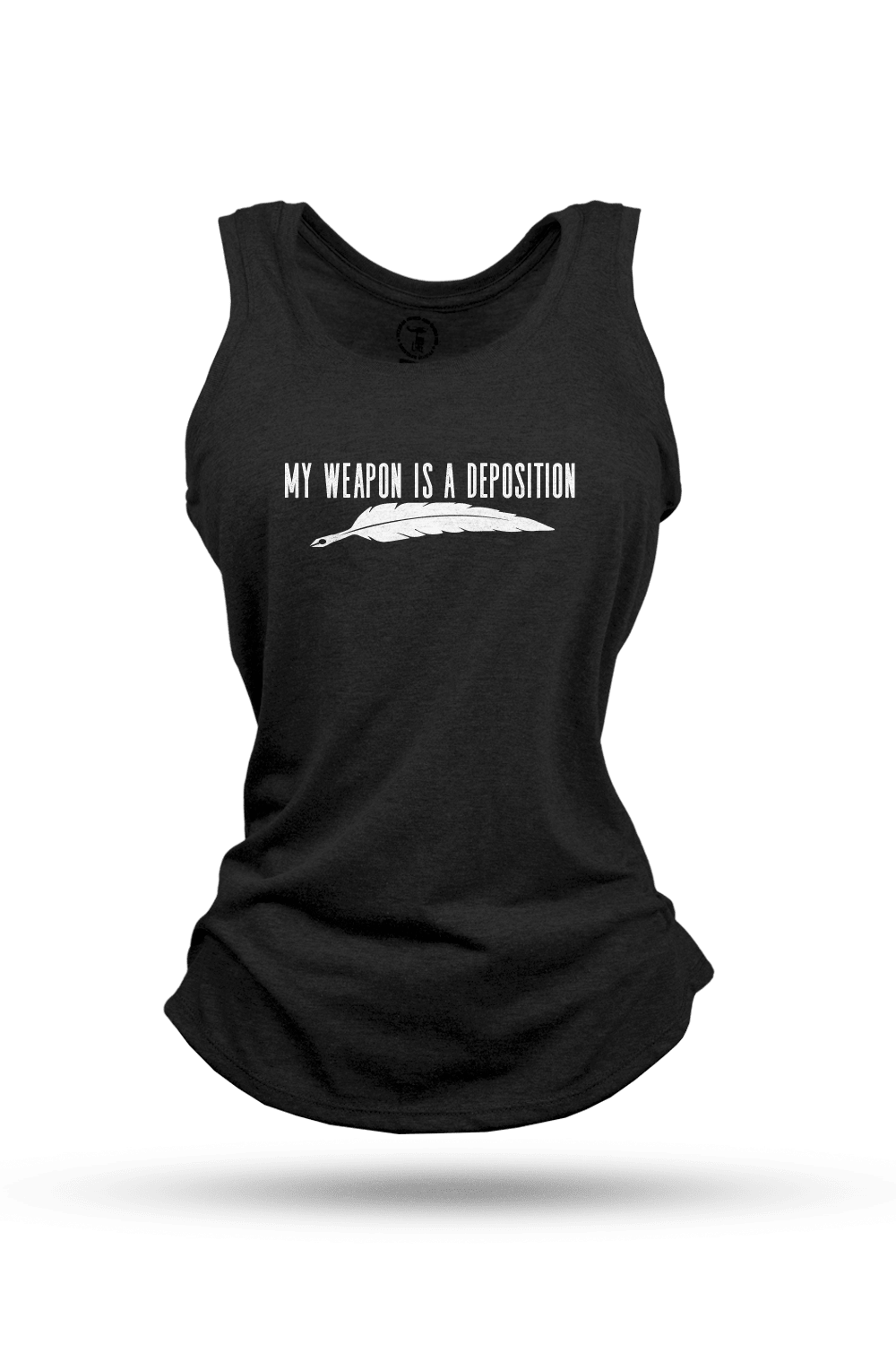 My Weapon is a Deposition - Women's Racerback Tank