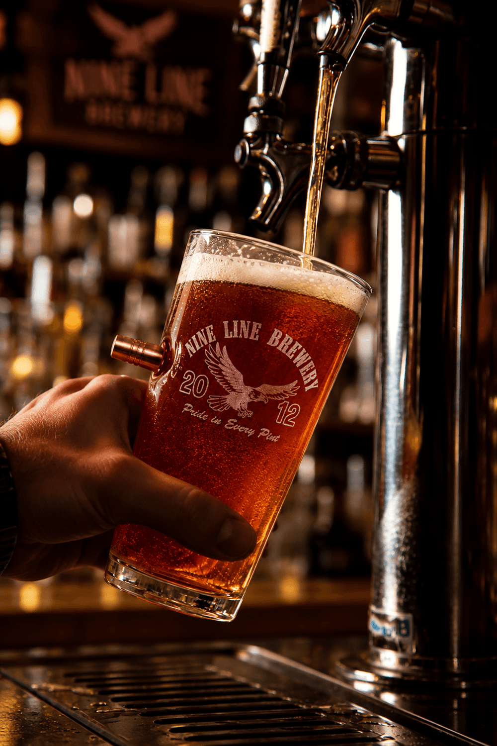 Nine Line Brewery 50Cal Pint Glass
