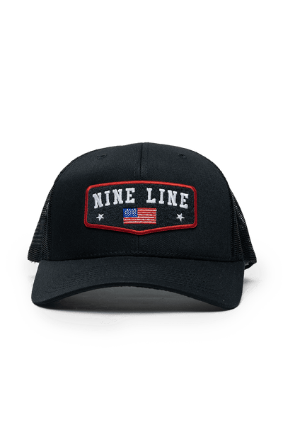 Nine Line Logo with Flag - Snap Back Hat