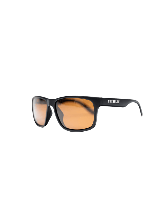 Nine Line Sunglasses Black Frame Brown Lens