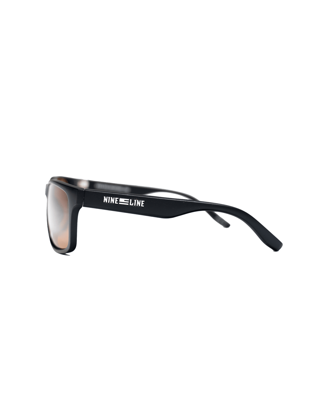 Nine Line Sunglasses Black Frame Brown Lens