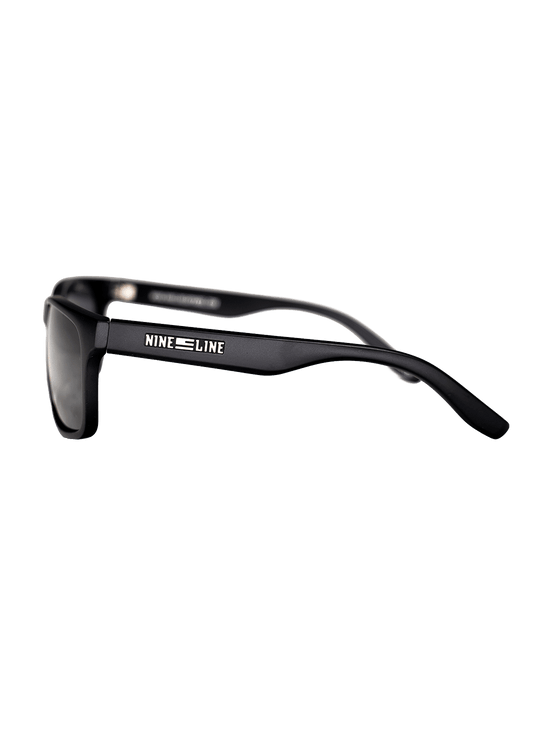 Nine Line Sunglasses Black Frame Smoke Lens