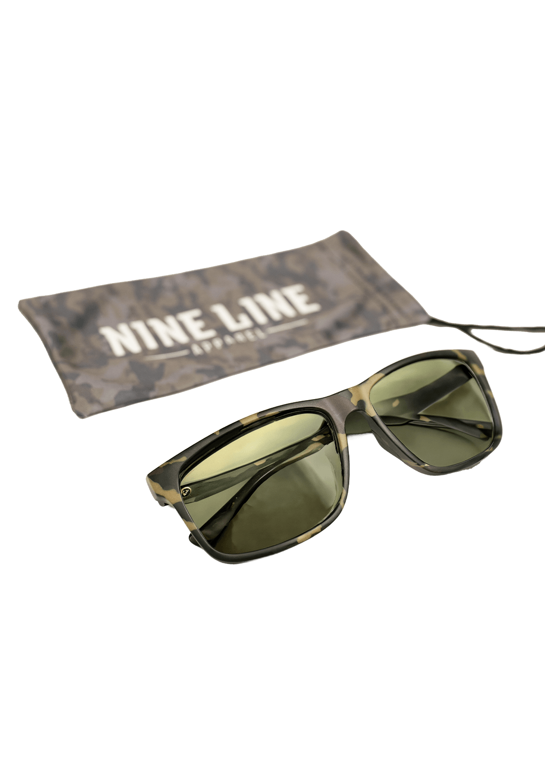 Nine Line Sunglasses Woodland Frame Green Lens