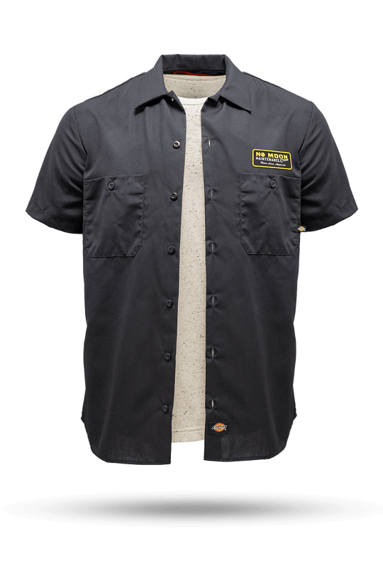 NO MOON CREW Short Sleeve Dickies Work Shirt