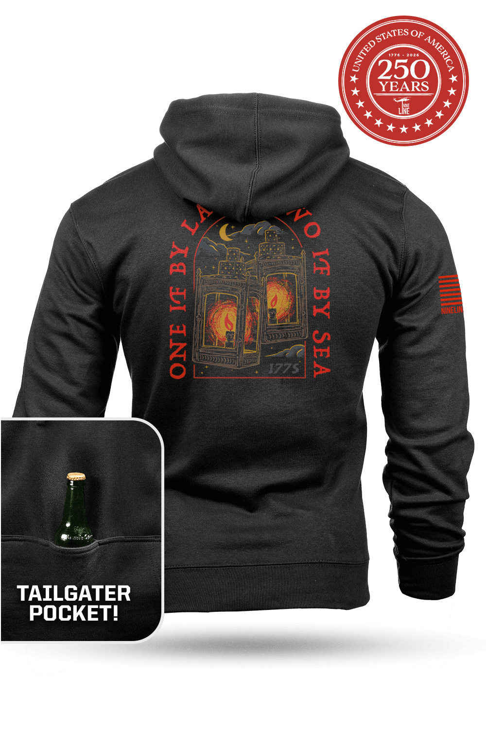 One if by Land, Two if by Sea - Tailgater Hoodie