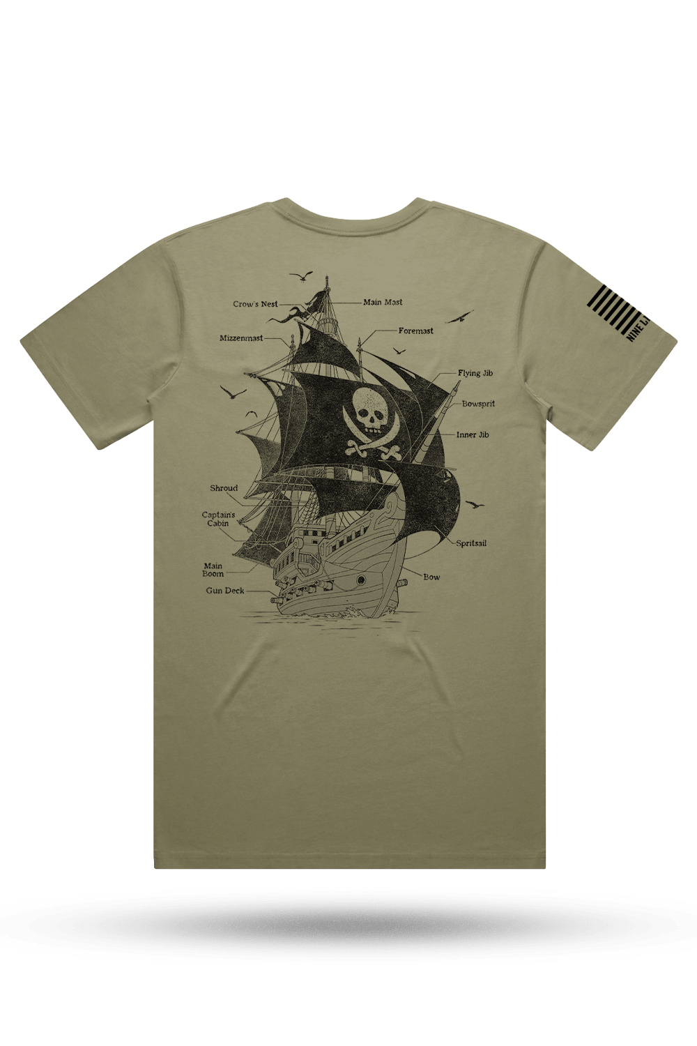 PIRATE SHIP SCHEMATIC - T-shirt