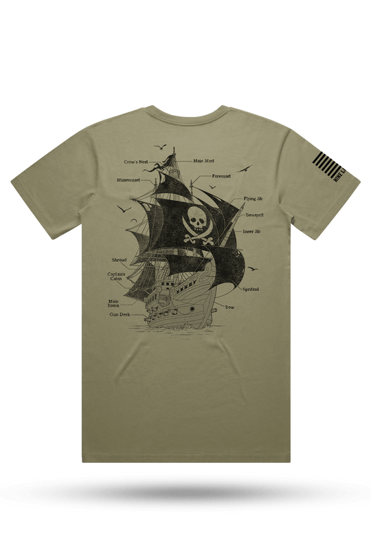 PIRATE SHIP SCHEMATIC - T-shirt