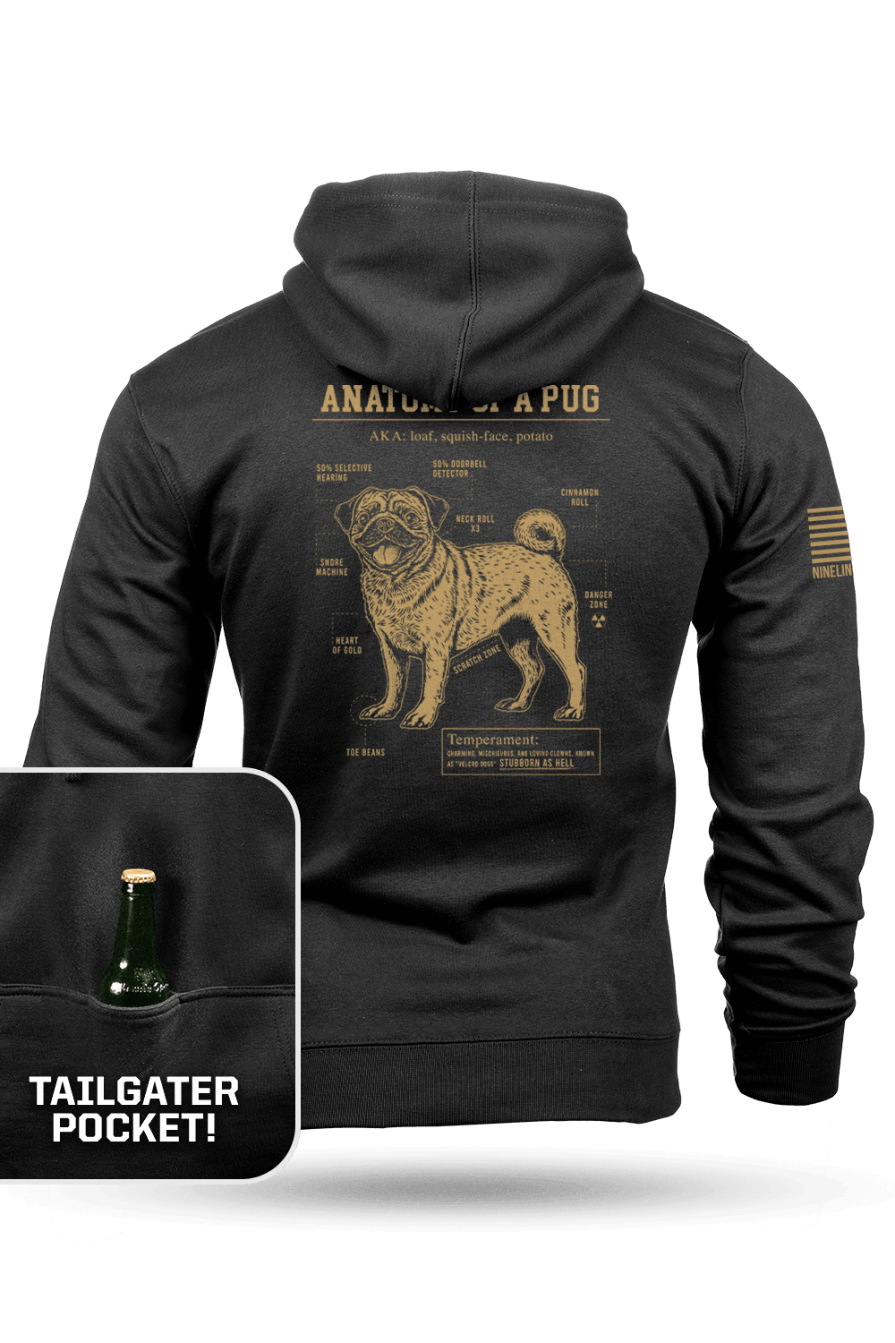 Pug Schematic - Tailgater Hoodie