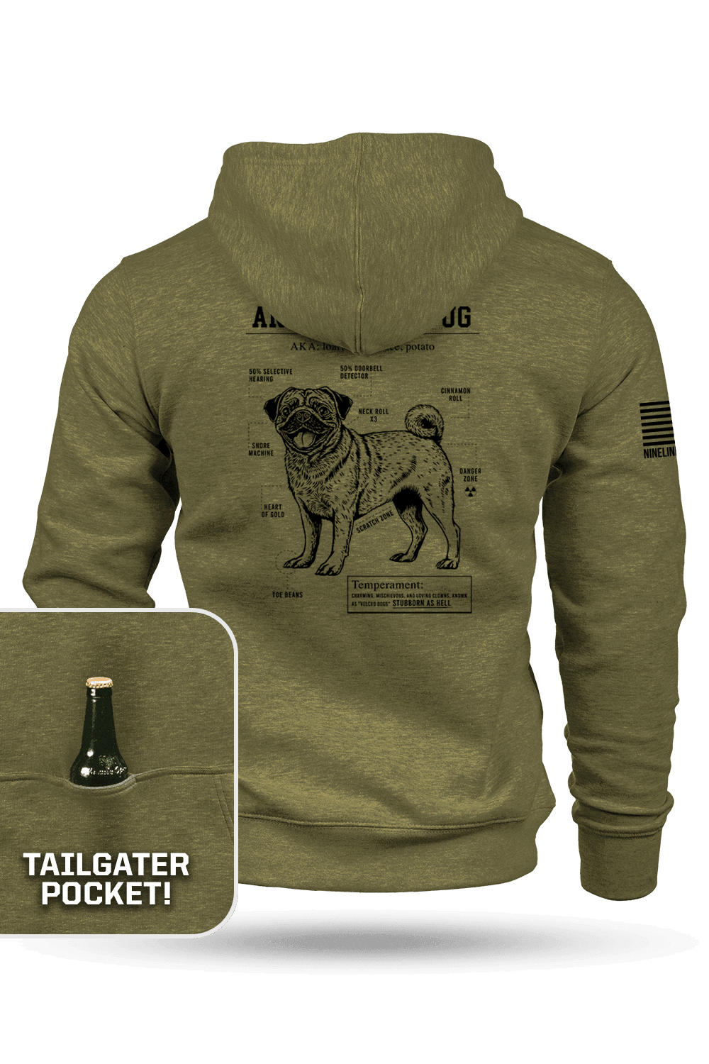 Pug Schematic - Tailgater Hoodie