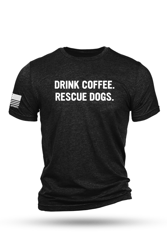 REX - Drink Coffee Rescue Dogs - T-Shirt
