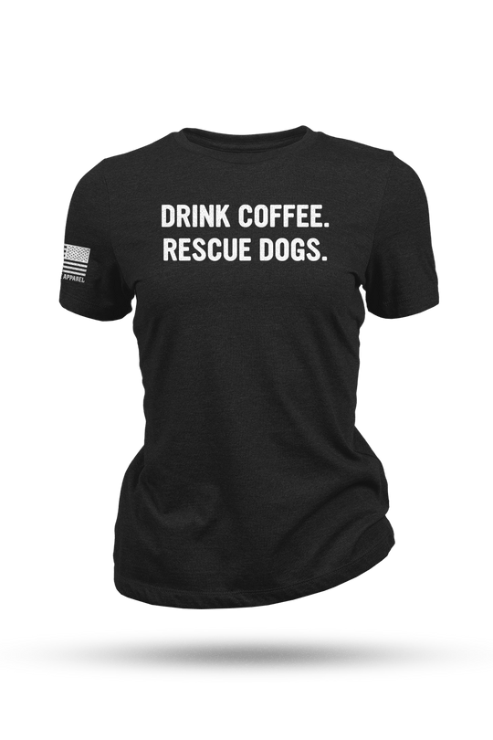 REX - Drink Coffee Rescue Dogs - Women's T-Shirt