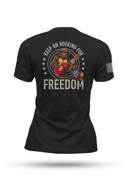 Rockin' Freedom Squatch - Women's T-Shirt