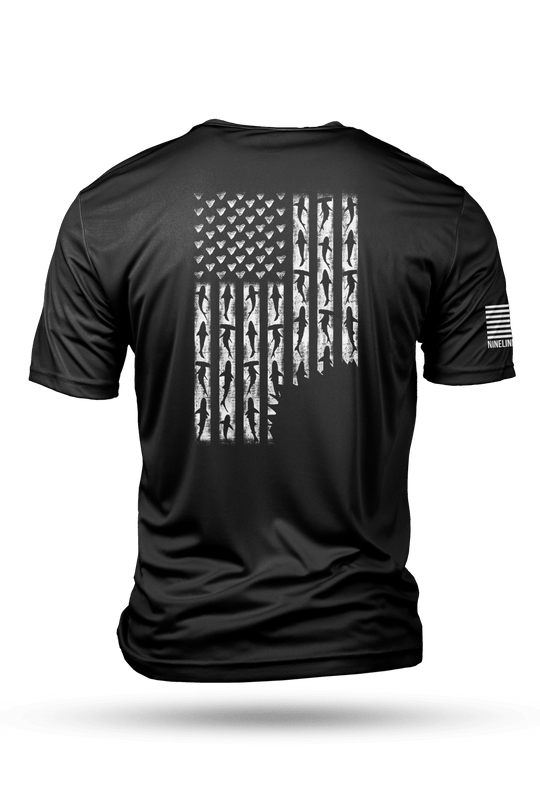 Shark Flag - Moisture Wicking T-Shirt
