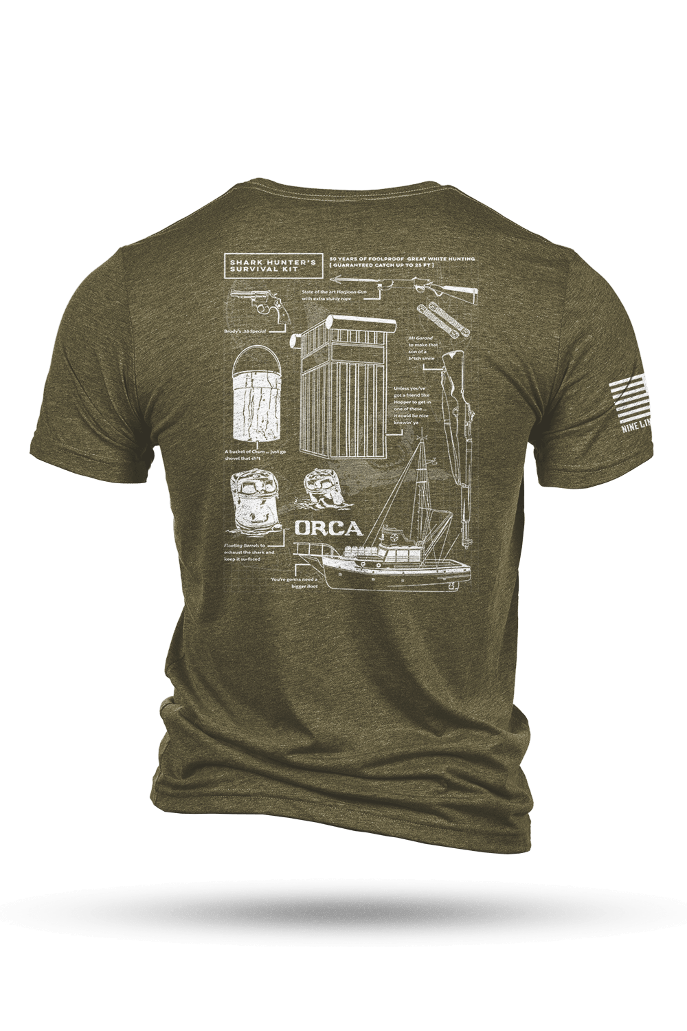 Shark Hunter Schematic - T-Shirt