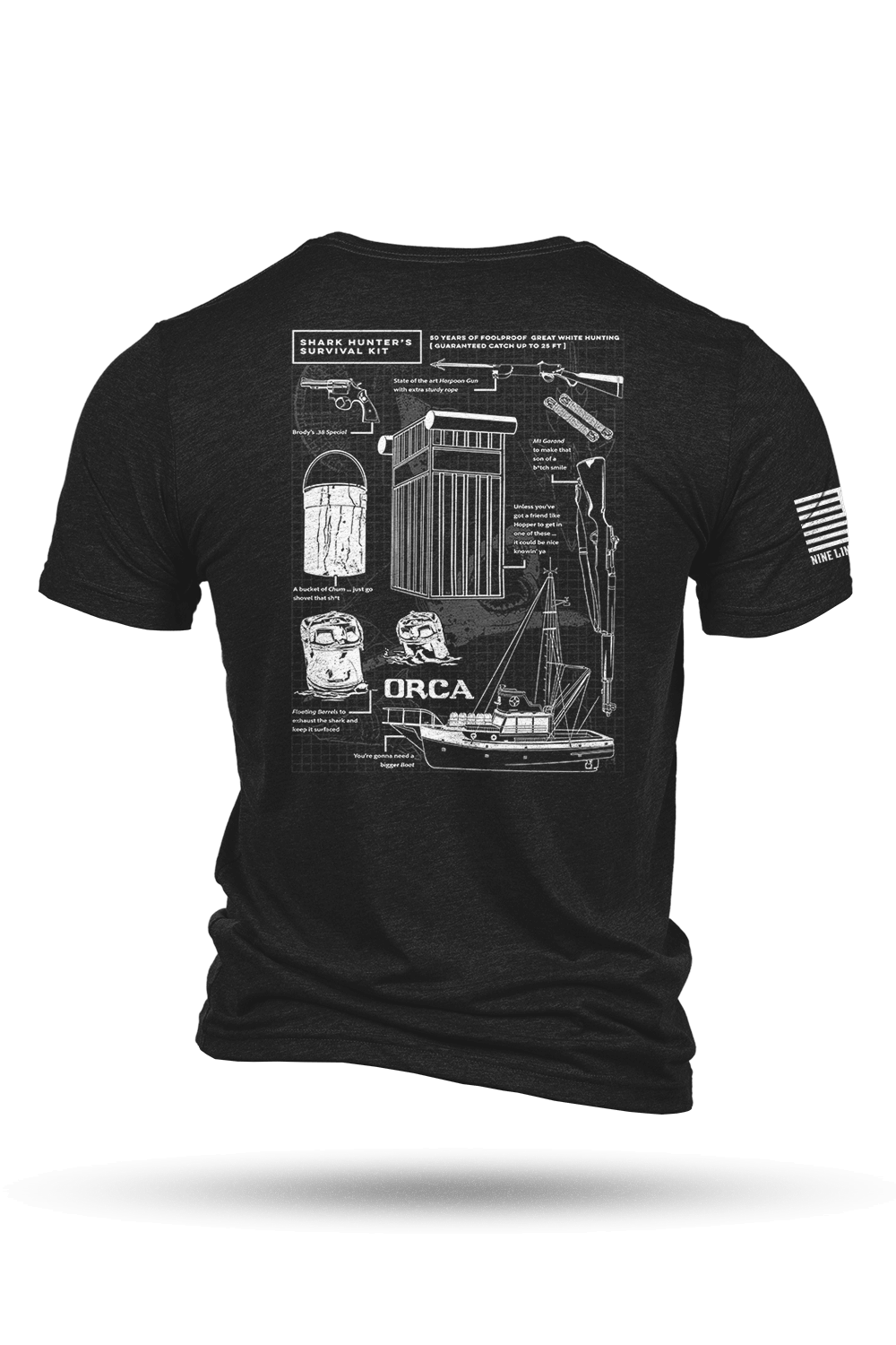 Shark Hunter Schematic - T-Shirt
