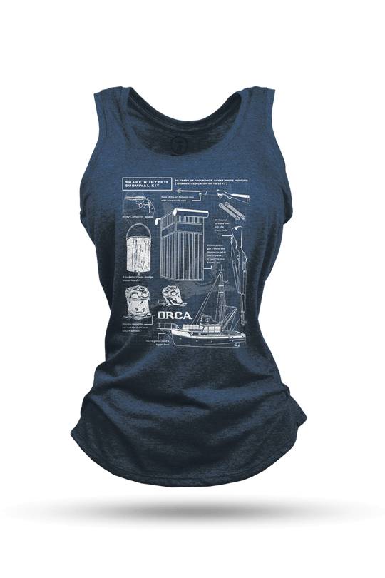 Shark Hunter Schematic - Women's Racerback Tank