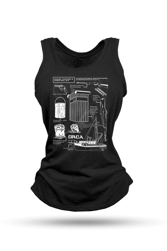 Shark Hunter Schematic - Women's Racerback Tank