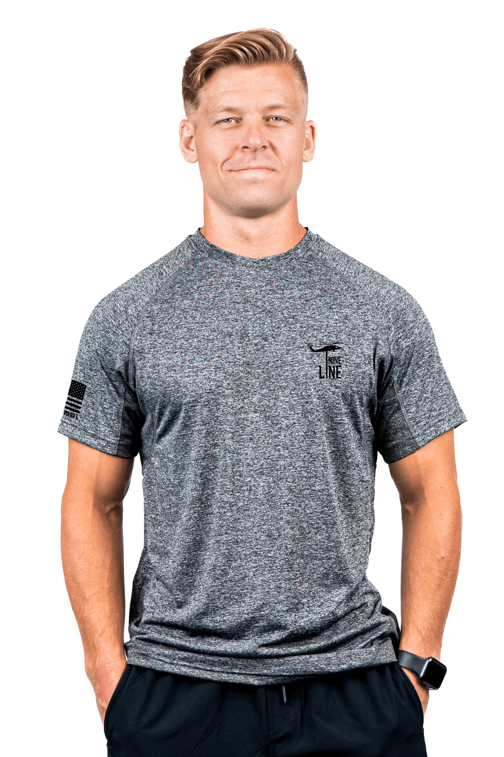 Short-Sleeve Performance Shirt with Dropline Logo