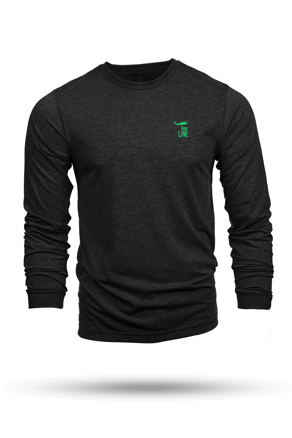 Silicone Dropline Logo - Long - Sleeve T-Shirt (Night Vision Edition)