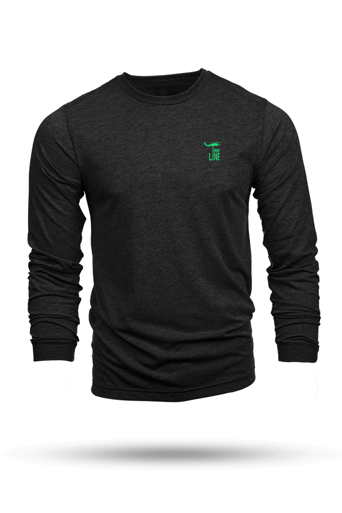 Silicone Dropline Logo - Long-Sleeve T-Shirt (Night Vision Edition