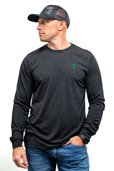 Silicone Dropline Logo - Long - Sleeve T-Shirt (Night Vision Edition)