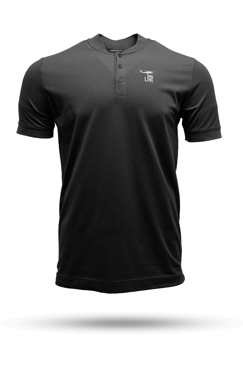 Silicone Dropline Logo - Short Sleeve Henley