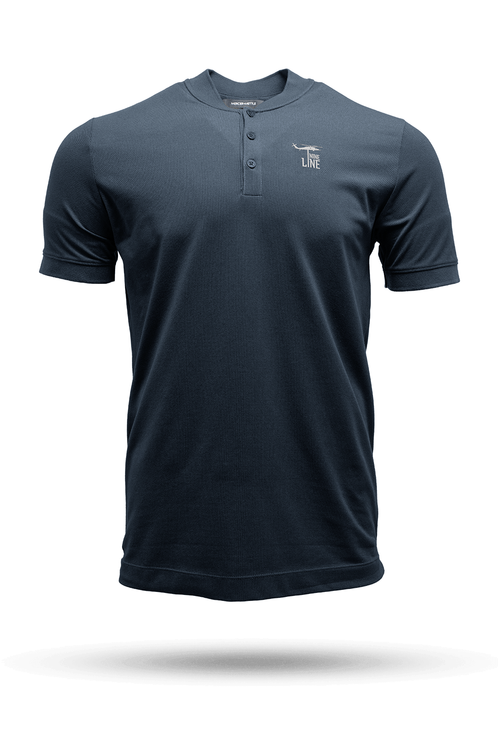 Silicone Dropline Logo - Short Sleeve Henley