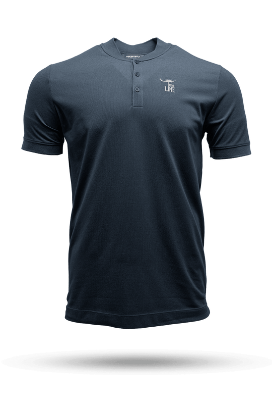 Silicone Dropline Logo - Short Sleeve Henley