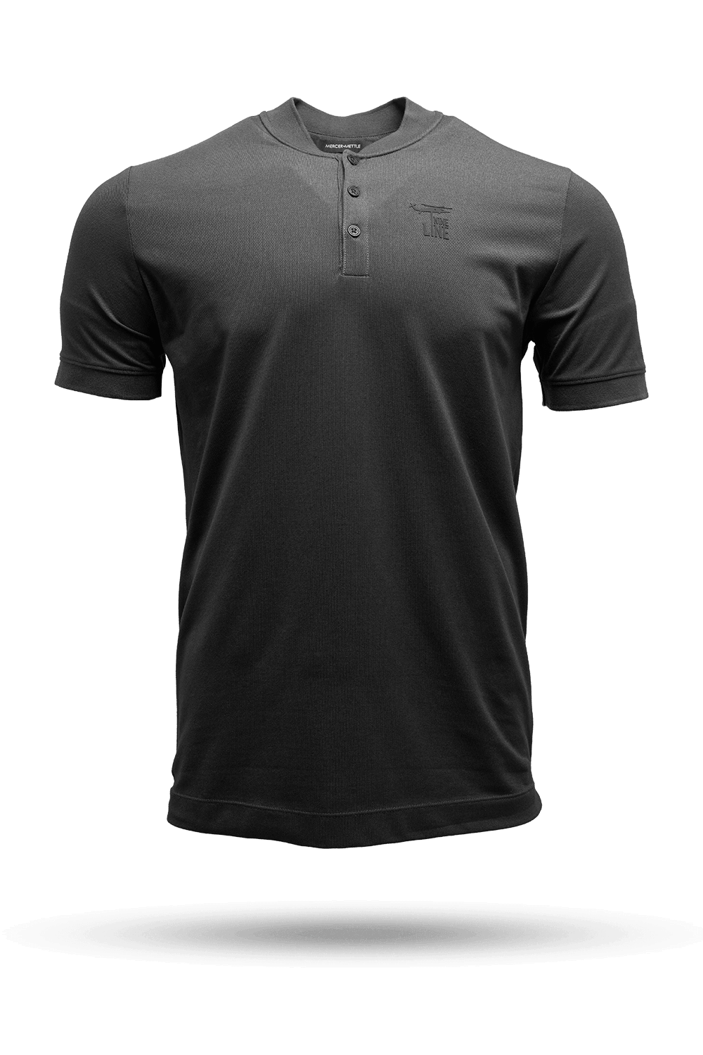 Silicone Dropline Logo - Short Sleeve Henley
