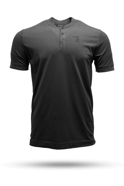 Silicone Dropline Logo - Short Sleeve Henley