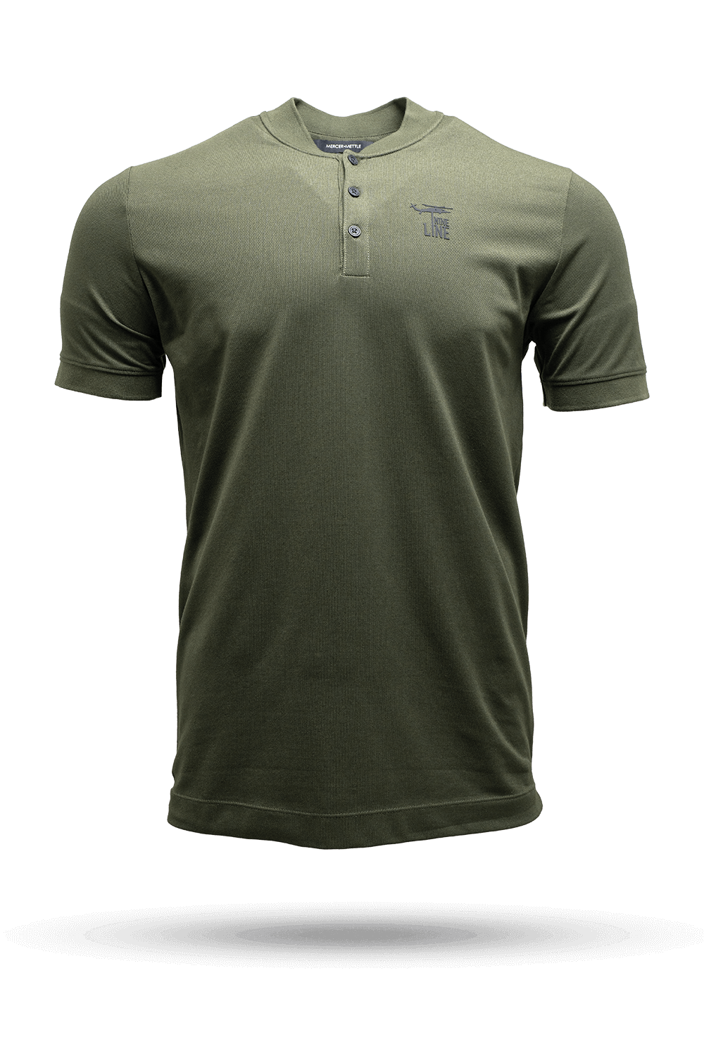 Silicone Dropline Logo - Short Sleeve Henley