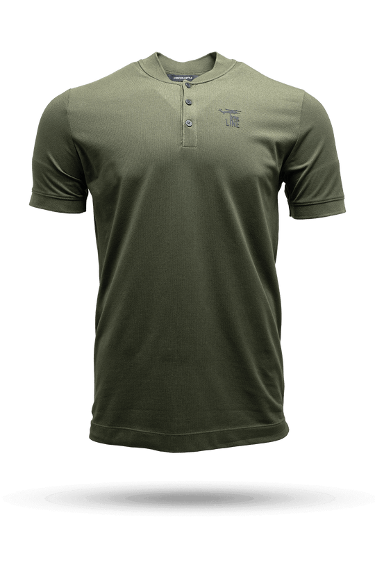Silicone Dropline Logo - Short Sleeve Henley