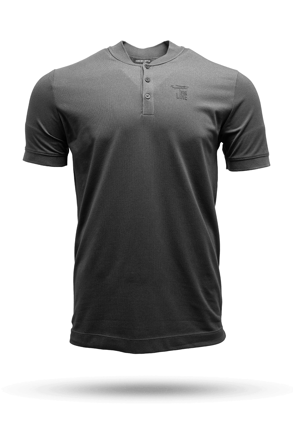 Silicone Dropline Logo - Short Sleeve Henley