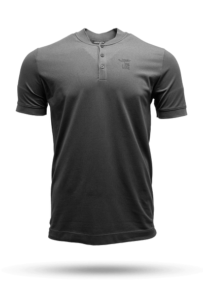 Silicone Dropline Logo - Short Sleeve Henley