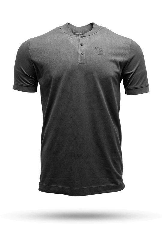 Silicone Dropline Logo - Short Sleeve Henley