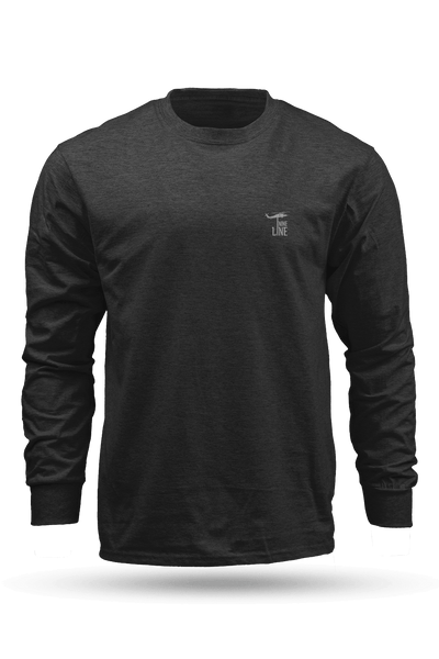 Small Dropline Logo - Heathered Long Sleeve