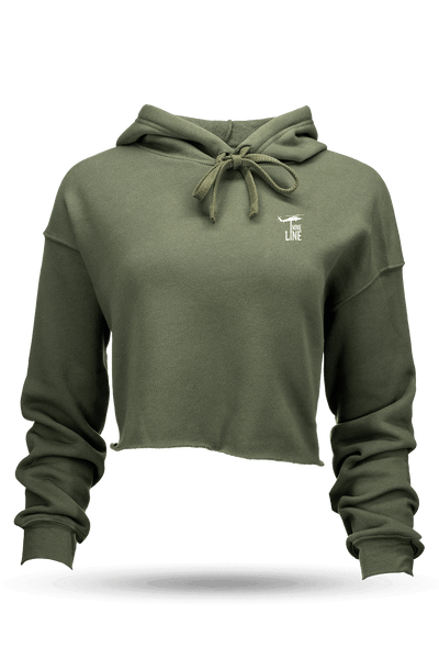 Small Dropline Logo - Women's Cropped Hoodie