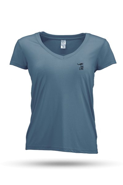 Small Dropline Logo - Women's Slouchy V - Neck