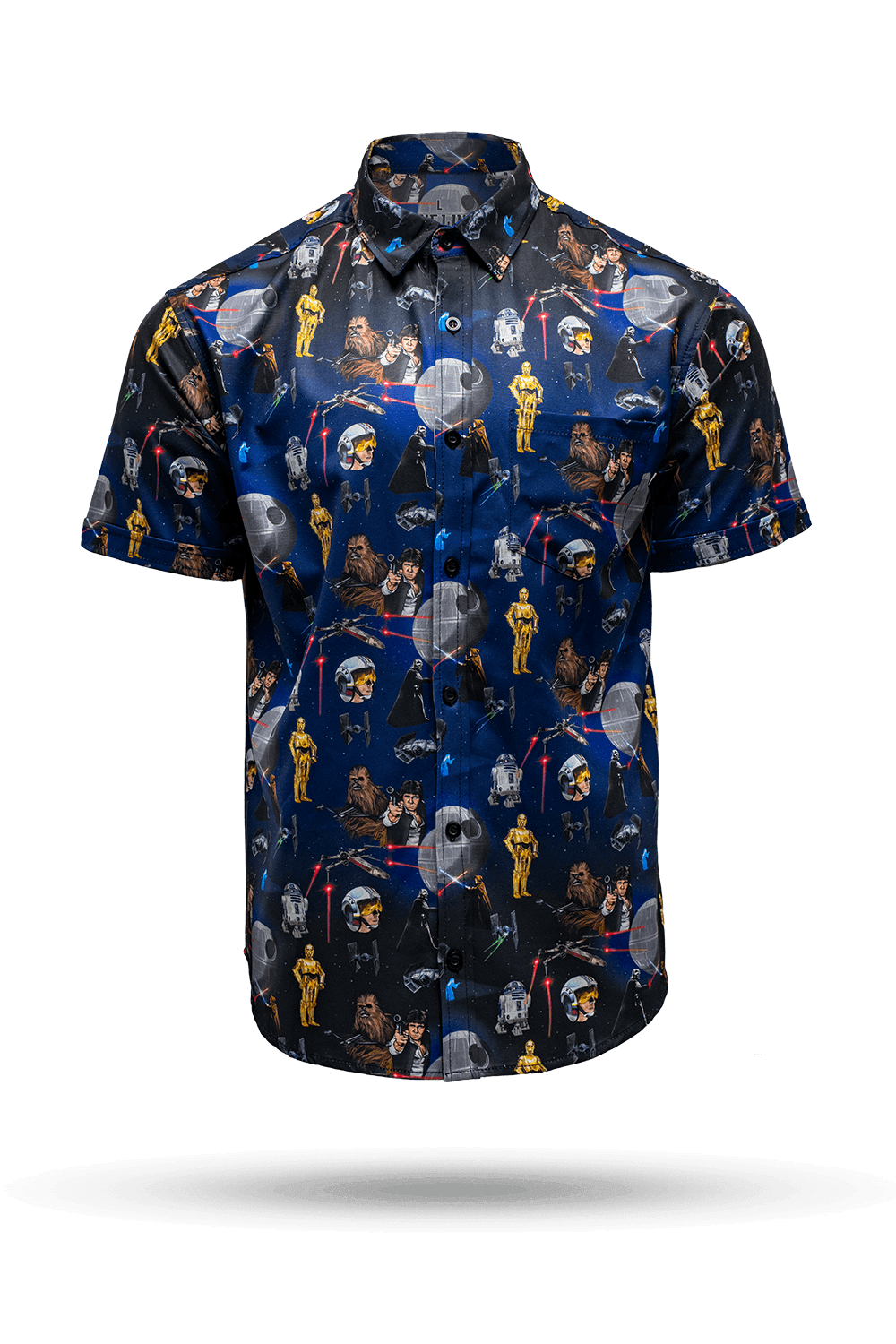 Space Icons - Short Sleeve Button Down Shirt