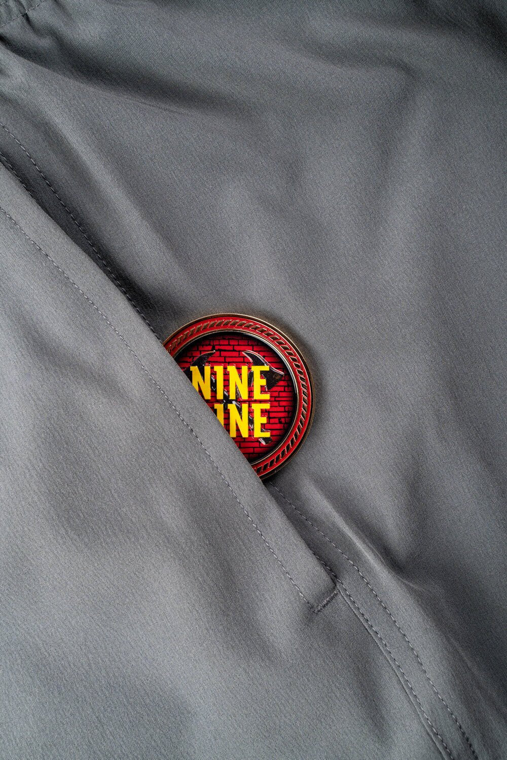 Stained Glass Firefighter - Challenge Coin