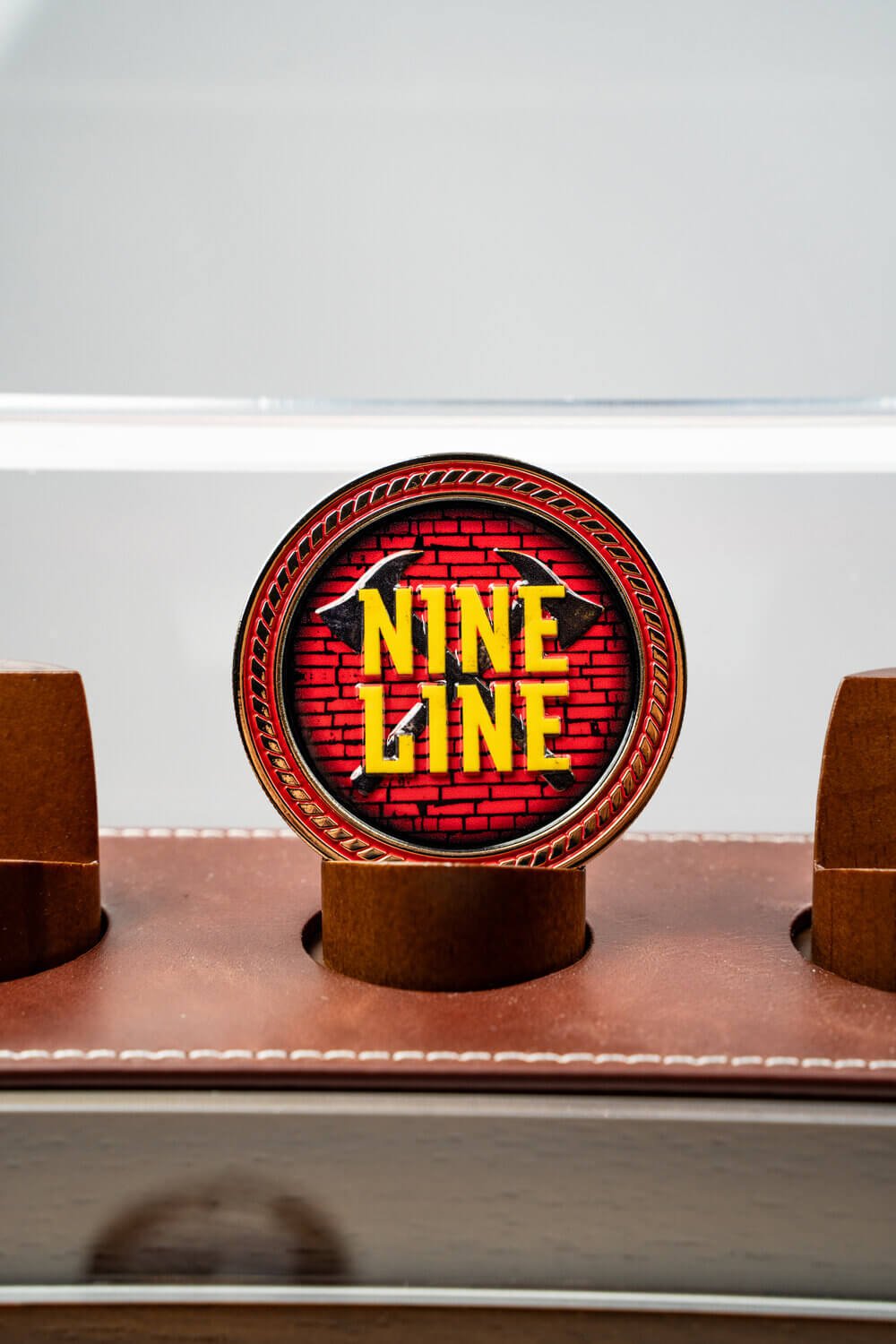 Stained Glass Firefighter - Challenge Coin