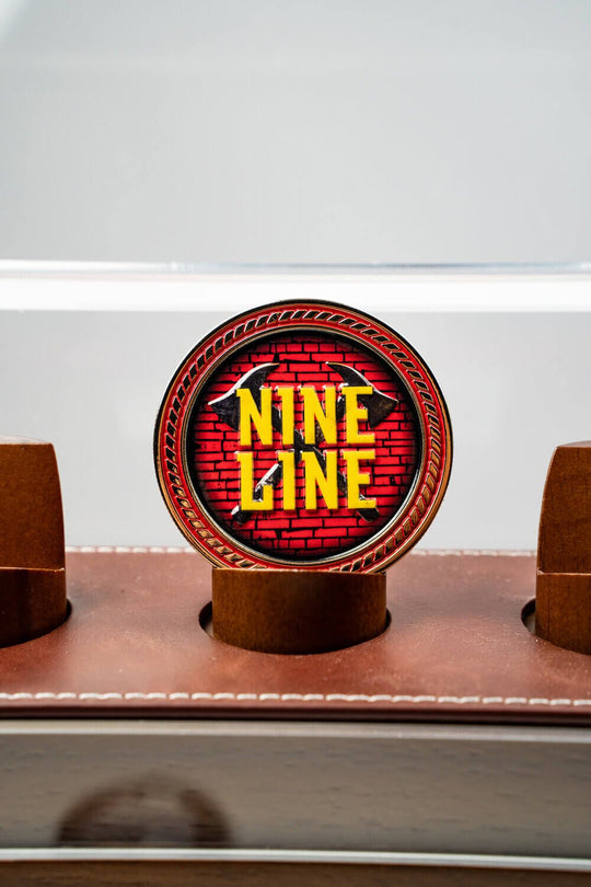 Stained Glass Firefighter - Challenge Coin