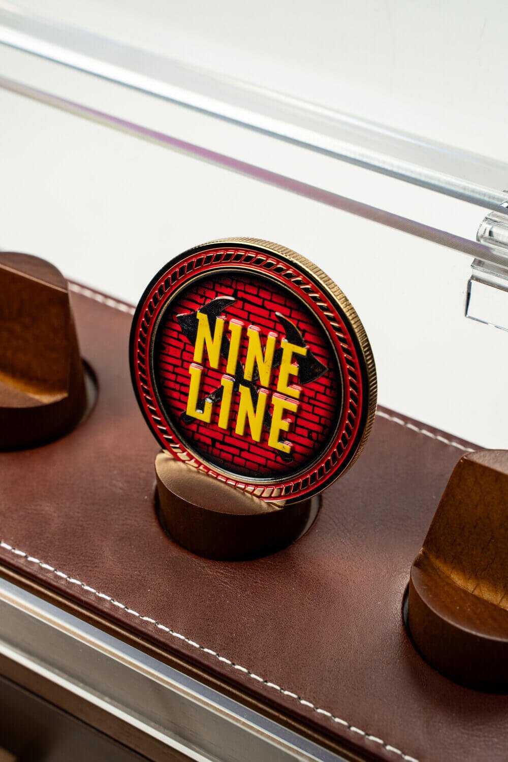 Stained Glass Firefighter - Challenge Coin