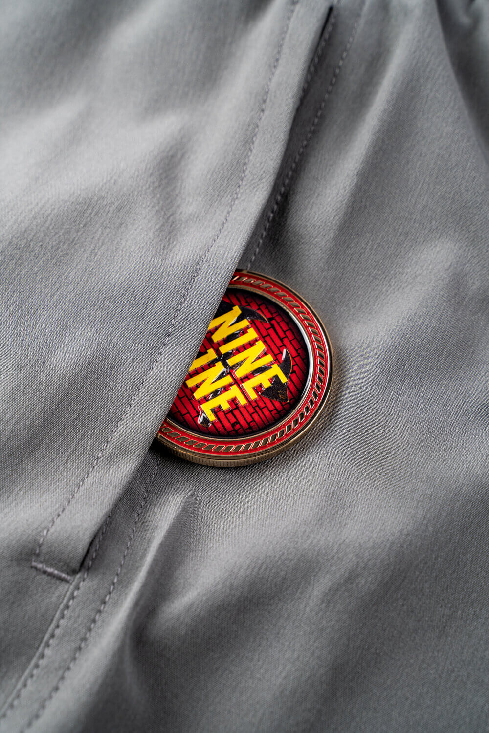 Stained Glass Firefighter - Challenge Coin