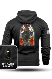 Stained Glass Firefighter - Tailgater Hoodie