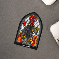 Stained Glass Firefighter - Sticker